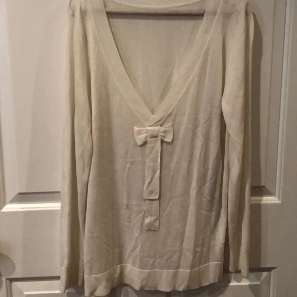 Worth Women's Cream Sweater with Bow Detail - Picture 3 of 7